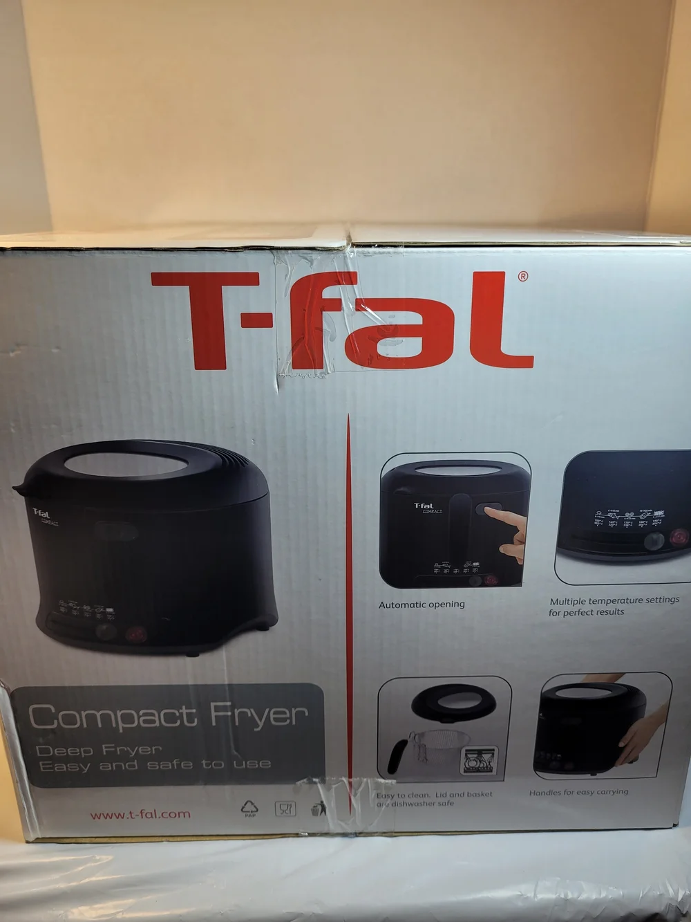 T-fal Compact Deep Fryer 2.2 lb Capacity Countertop New